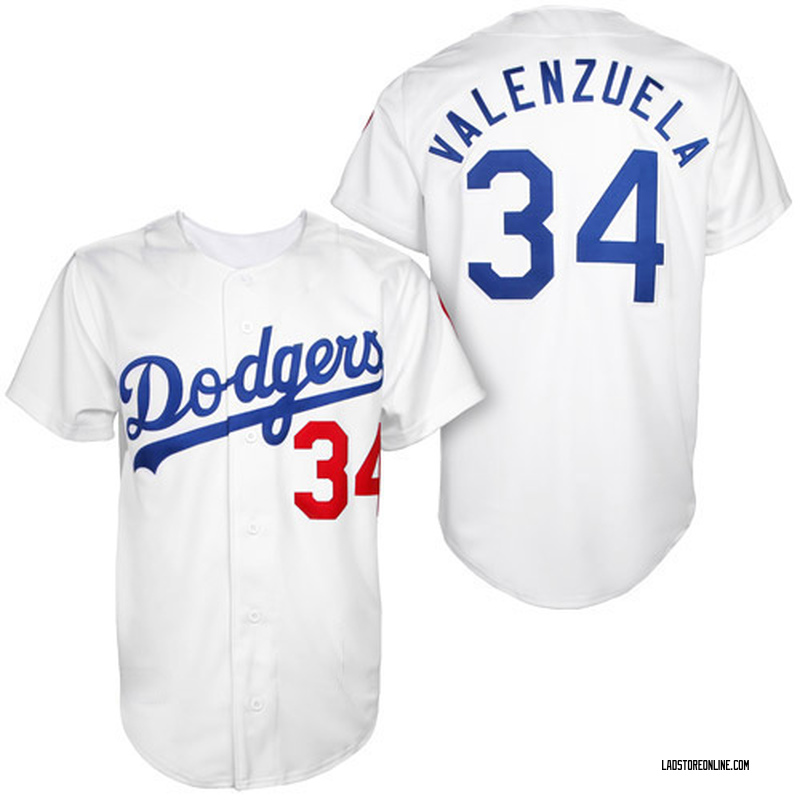 Authentic Fernando Valenzuela Men's Los Angeles Dodgers White 1955